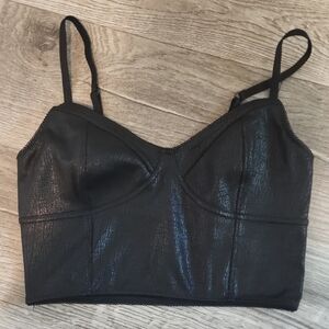 Express Black Crop Top